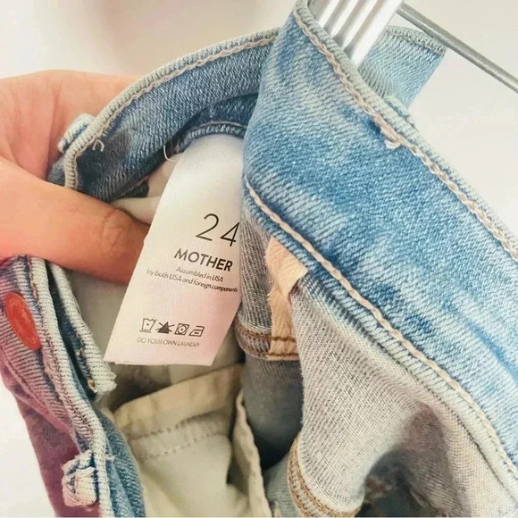 MOTHER Denim The Hustler Ankle Fray Jeans Au Revoir Wash Distressed Preppy - Picture 4 of 11